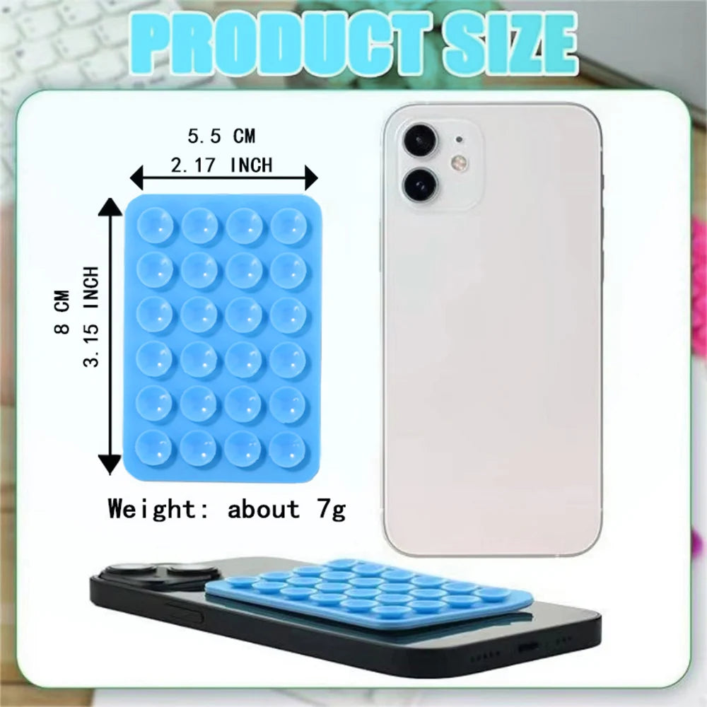 Phone Stands anti Slip Silicone Suction Cup Holder Multifunctional Backed Adhesive Phone Fixing Suction Cup Stand