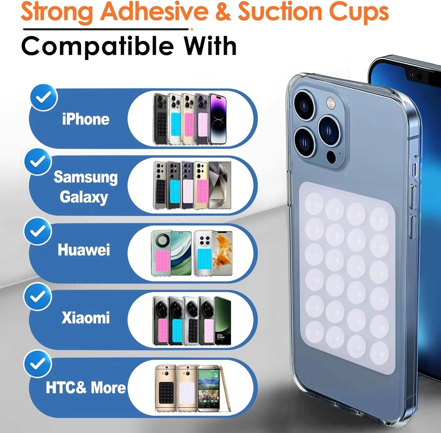 Phone Stands anti Slip Silicone Suction Cup Holder Multifunctional Backed Adhesive Phone Fixing Suction Cup Stand