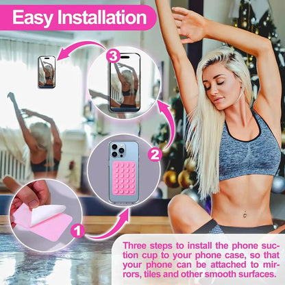 Phone Stands anti Slip Silicone Suction Cup Holder Multifunctional Backed Adhesive Phone Fixing Suction Cup Stand